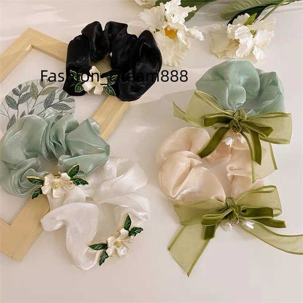 women fashion solid hair scrunchie with flower hair rope for women girls ponytail holder elastic hair bands ties accessories, Pink
women fashion solid hair scrunchie with flower hair rope for women girls ponytail holder elastic hair bands ties accessories, Pink