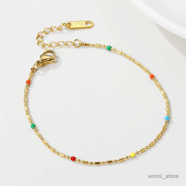 charm bracelets wild stainless steel gold beads chain bracelets for women french enamel trend waterproof jewelry r230701, Golden;silver
charm bracelets wild stainless steel gold beads chain bracelets for women french enamel trend waterproof jewelry r230701, Golden;silver