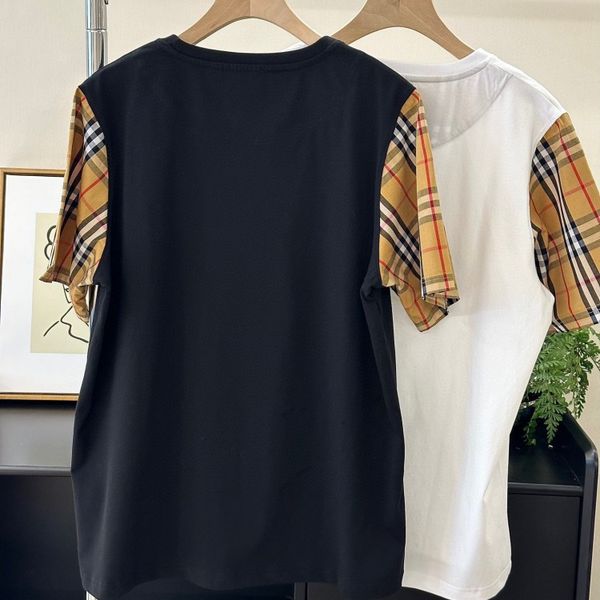 designer women t shirt summer luxury spliced plaid loose cotton round neck for outdoor leisure couple clothing mens womens shirt, White
designer women t shirt summer luxury spliced plaid loose cotton round neck for outdoor leisure couple clothing mens womens shirt, White