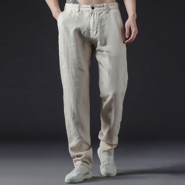 men's pants pure linen casual trousers business fashion for men spring midweight solid color straight trouser 230630, Black
men's pants pure linen casual trousers business fashion for men spring midweight solid color straight trouser 230630, Black
