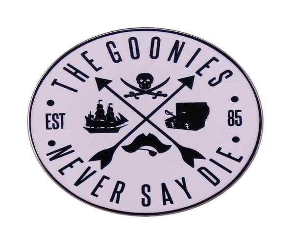 the goonies never say die pin skull crossbones pirate brooch rock band gothic badge5735584, Blue
the goonies never say die pin skull crossbones pirate brooch rock band gothic badge5735584, Blue