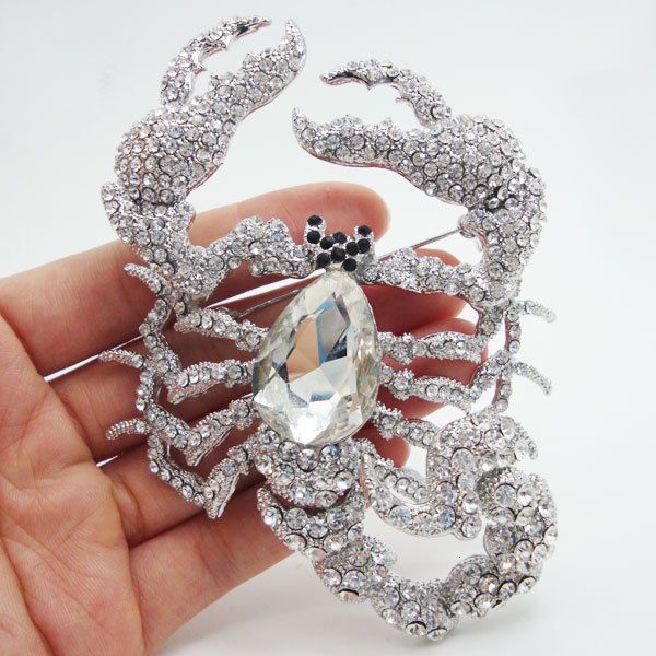 pins brooches fashion jewelry animal scorpion silver-plate brooch pin clear crystal 230630, Gray
pins brooches fashion jewelry animal scorpion silver-plate brooch pin clear crystal 230630, Gray