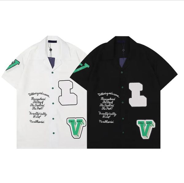 men women casual shirts summer hawaii style button lapel cardigan short sleeve oversized shirt blouses brand designer design loose top, White;black
men women casual shirts summer hawaii style button lapel cardigan short sleeve oversized shirt blouses brand designer design loose top, White;black