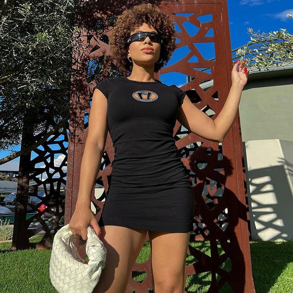 basic casual dresses 2023 summer women s clothing fashion round neck short sleeves slim fit sheath dress 230701, Black;gray
basic casual dresses 2023 summer women s clothing fashion round neck short sleeves slim fit sheath dress 230701, Black;gray