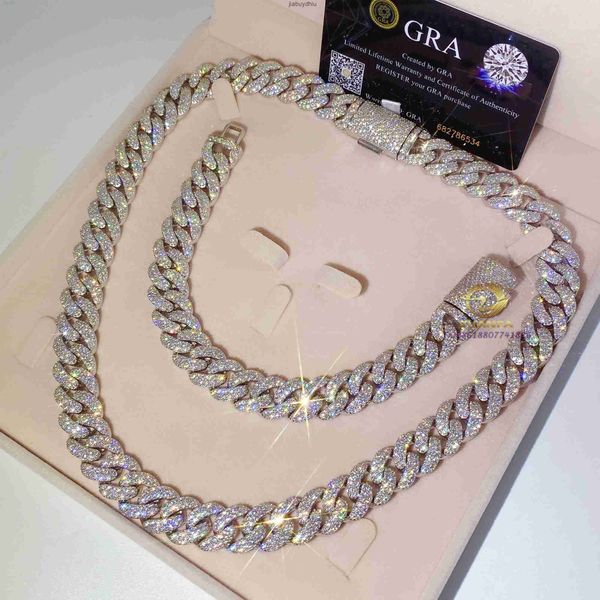 hip hop iced out jewelry prong set vvs1 moissanite diamond cuban link chain necklace, Silver
hip hop iced out jewelry prong set vvs1 moissanite diamond cuban link chain necklace, Silver