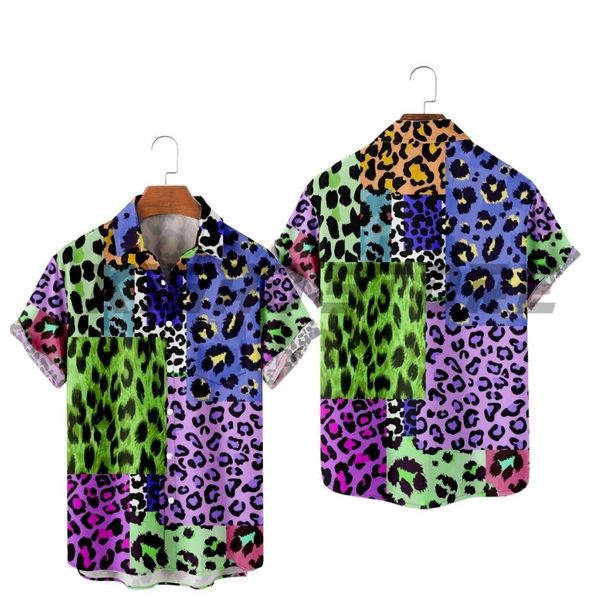men's polos casual button down shirts for men stitched leopard print harajuku color block turndown outdoor street short sleeve shirt cl, White;black
men's polos casual button down shirts for men stitched leopard print harajuku color block turndown outdoor street short sleeve shirt cl, White;black