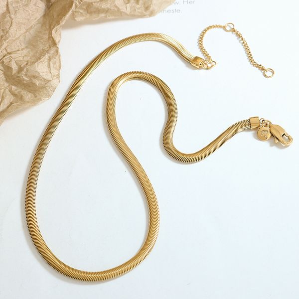 soft snake bone chain metal texture gold plated stitching necklace simple cold wind europe and the united states cross-border sales popular, Silver
soft snake bone chain metal texture gold plated stitching necklace simple cold wind europe and the united states cross-border sales popular, Silver
