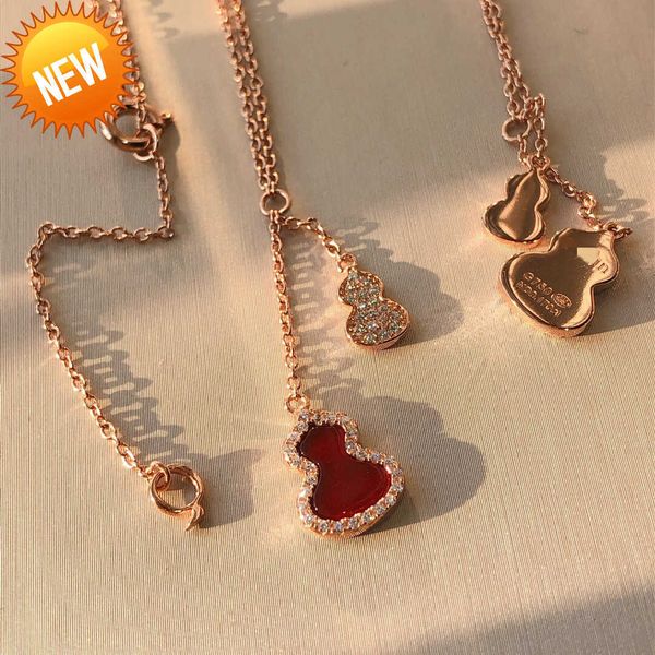 new fulu collar chain women's small double gourd pendant tassel 925 silver necklace light luxury charm neckchain, Black
new fulu collar chain women's small double gourd pendant tassel 925 silver necklace light luxury charm neckchain, Black