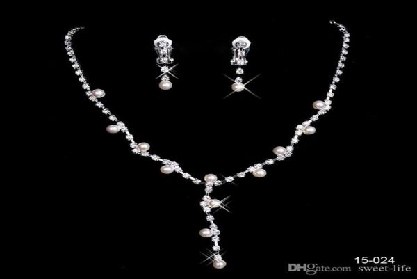 15024 elegant silver plated pearl rhinestone bridal necklace earrings jewelry set accessories for prom evening party9012127, White
15024 elegant silver plated pearl rhinestone bridal necklace earrings jewelry set accessories for prom evening party9012127, White