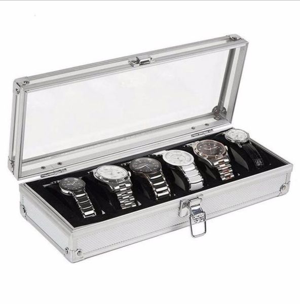 watch box 6 grid insert slots jewelry watches display storage box case aluminium jewelry decoration winder5088290, Black;blue
watch box 6 grid insert slots jewelry watches display storage box case aluminium jewelry decoration winder5088290, Black;blue