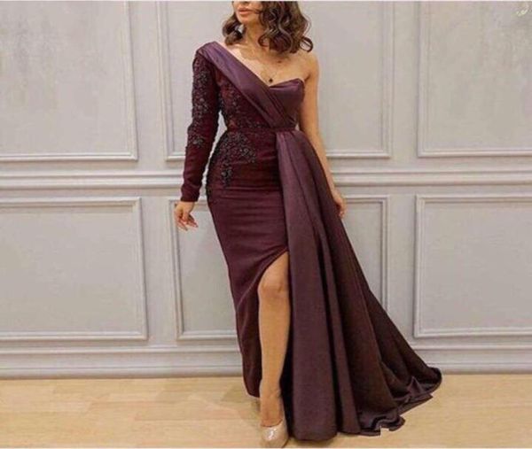 new burgundy long sleeves evening dresses straight one shoulder lace beaded sequined slits robe de soiree inspired by sa5346600, Black;red
new burgundy long sleeves evening dresses straight one shoulder lace beaded sequined slits robe de soiree inspired by sa5346600, Black;red