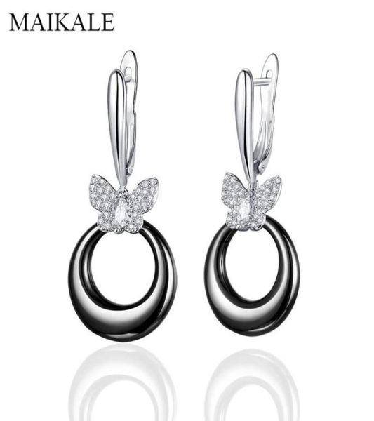 classic black ceramic earrings hanging butterfly cubic zirconia drop earring for women jewelry brincos dangle chand4766510, Silver
classic black ceramic earrings hanging butterfly cubic zirconia drop earring for women jewelry brincos dangle chand4766510, Silver