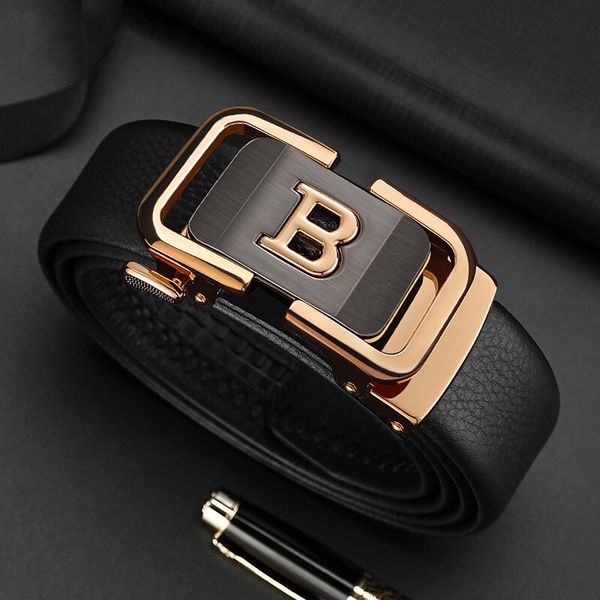 belts fashion black b letter belt men's automatic buckle 3.5cm wide leather casual belt croskin ceinture homme 230630, Black;brown
belts fashion black b letter belt men's automatic buckle 3.5cm wide leather casual belt croskin ceinture homme 230630, Black;brown