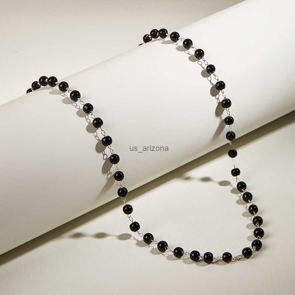 black small round bead necklace for women adjustable necklace chain fashion jewelry collares para mujer collares l230620, Silver
black small round bead necklace for women adjustable necklace chain fashion jewelry collares para mujer collares l230620, Silver