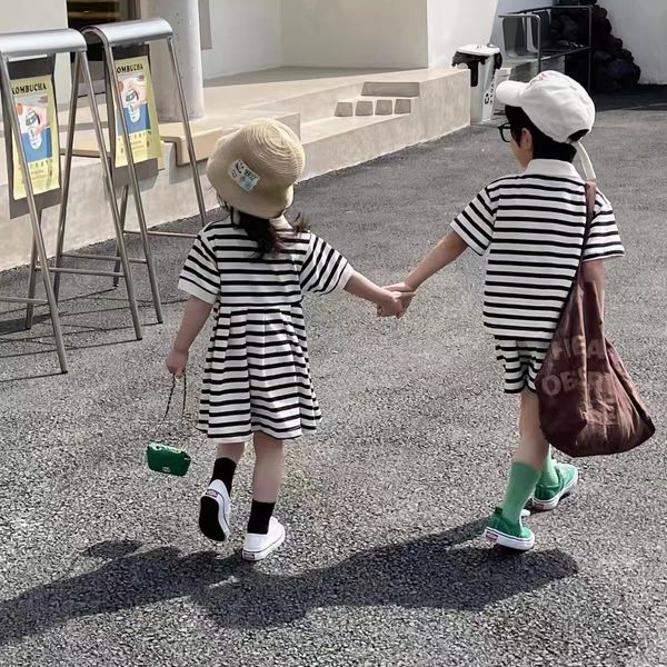 clothing sets 2023 summer sibling look clothes set cotton striped stretch loose dress suit college style polo shirts shorts infant outfits 2, White
clothing sets 2023 summer sibling look clothes set cotton striped stretch loose dress suit college style polo shirts shorts infant outfits 2, White