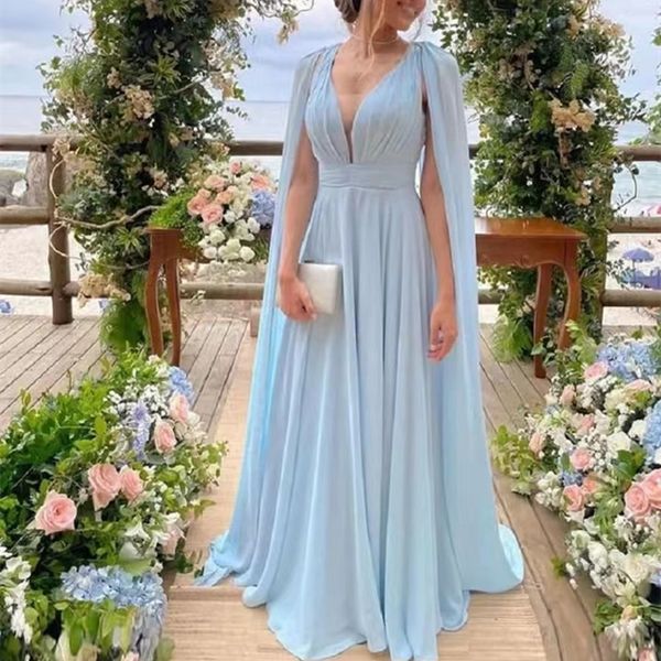 urban dresses long a line bridesmaid with streamer cape sky blue chiffon plunging neck backless party dress maid of honor 230630, White;black
urban dresses long a line bridesmaid with streamer cape sky blue chiffon plunging neck backless party dress maid of honor 230630, White;black