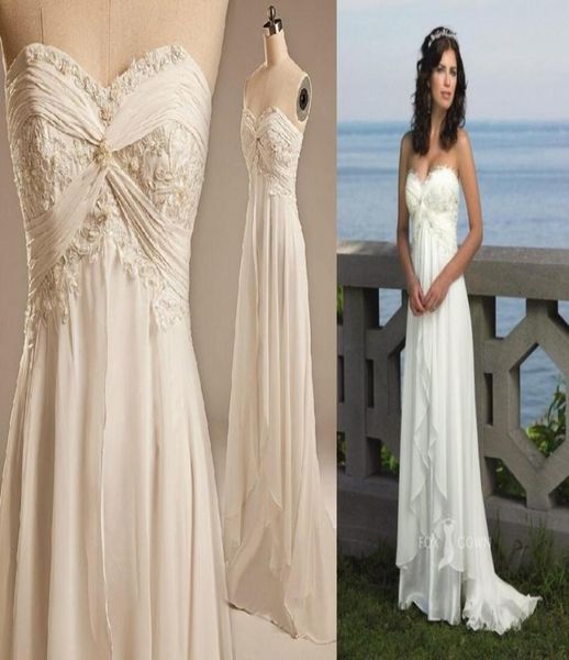 classic beach wedding dresses gown chiffon sweetheart pearls real po empire boho applique lace long vestiod de bridal gowns6659084, White
classic beach wedding dresses gown chiffon sweetheart pearls real po empire boho applique lace long vestiod de bridal gowns6659084, White
