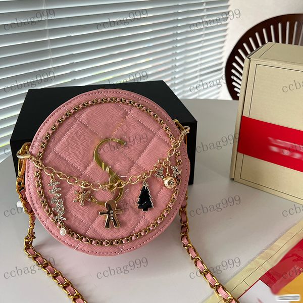 23cc designer women makeup bag round cake bag fine rhindiamone small pendant hardware metal buckle matelasse chain crossbody bags luxury han
23cc designer women makeup bag round cake bag fine rhindiamone small pendant hardware metal buckle matelasse chain crossbody bags luxury han