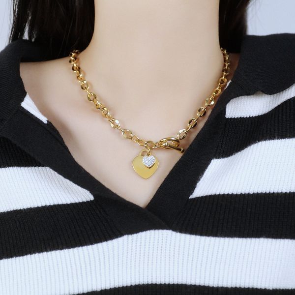 the same ot buckle necklace titanium steel love necklace fashion small fresh female necklace, Silver
the same ot buckle necklace titanium steel love necklace fashion small fresh female necklace, Silver