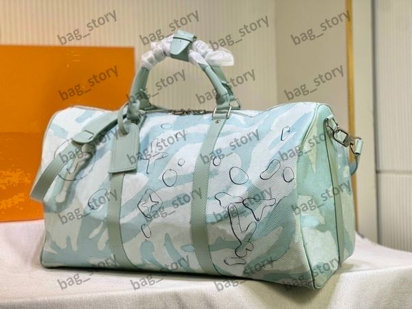 men's designer travel luggage crystal blue keepall bandouliere 50 duffle bag aquagarden canvas leather shoulder bag water drop pattern
men's designer travel luggage crystal blue keepall bandouliere 50 duffle bag aquagarden canvas leather shoulder bag water drop pattern