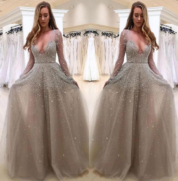 sparkling sequined beading prom dresses deep vneck long sleeve evening gowns floor length aline prom dress7891121, Black
sparkling sequined beading prom dresses deep vneck long sleeve evening gowns floor length aline prom dress7891121, Black