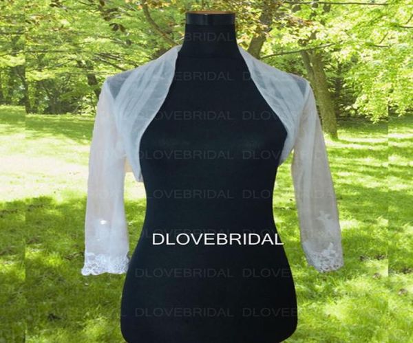 real po long sleeve bridal jacket lace appliqued tulle wedding party dress wraps simple elegant bolero factory cus4967586, White
real po long sleeve bridal jacket lace appliqued tulle wedding party dress wraps simple elegant bolero factory cus4967586, White