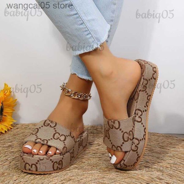 Slippers 2023 Designer New Platform Shoes G Letters Embroidered Thick Sole Sandals For Women T230701, Blue
Slippers 2023 Designer New Platform Shoes G Letters Embroidered Thick Sole Sandals For Women T230701, Blue