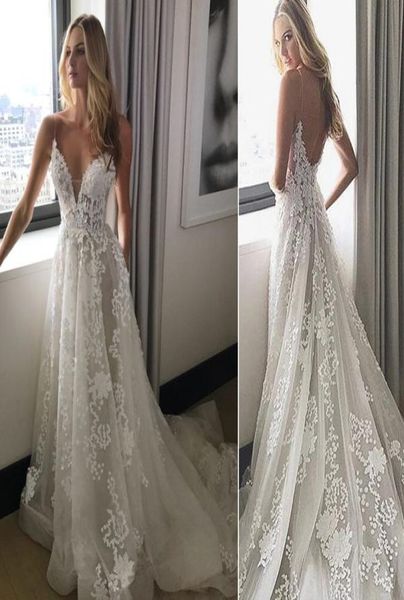 2019 backless wedding dresses deep v neck spaghetti straps embroidery appliques tulle beach wedding gowns lace bridal d3532758, White
2019 backless wedding dresses deep v neck spaghetti straps embroidery appliques tulle beach wedding gowns lace bridal d3532758, White