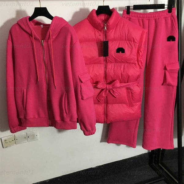 winter stay warm hoodie three piece suit c letter laced cotton vest jackets padded long sleeve hooded zipper jacket elastic waist pants wome, White
winter stay warm hoodie three piece suit c letter laced cotton vest jackets padded long sleeve hooded zipper jacket elastic waist pants wome, White