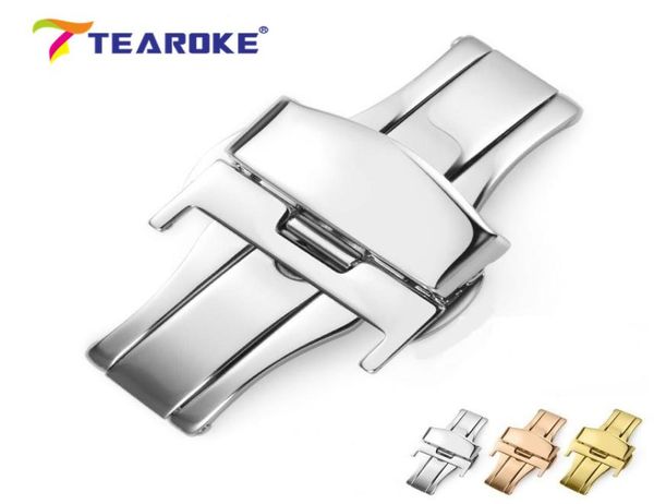 tearoke butterfly deployment watch band double push button fold strap buckle clasp 16 18 20 22 24mm gold rose gold silver4533661, Black;brown
tearoke butterfly deployment watch band double push button fold strap buckle clasp 16 18 20 22 24mm gold rose gold silver4533661, Black;brown