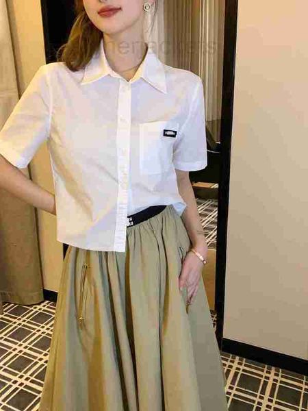 women's blouses & shirts designer 23ss spring/summer new workwear style polo collar short sleeve shirt white versatile piece 2w8x
women's blouses & shirts designer 23ss spring/summer new workwear style polo collar short sleeve shirt white versatile piece 2w8x