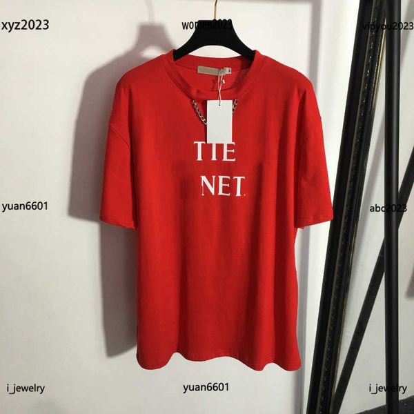 women designer t-shirt letter printing girl tees size s-l chain decorative round neck short sleeve, White
women designer t-shirt letter printing girl tees size s-l chain decorative round neck short sleeve, White