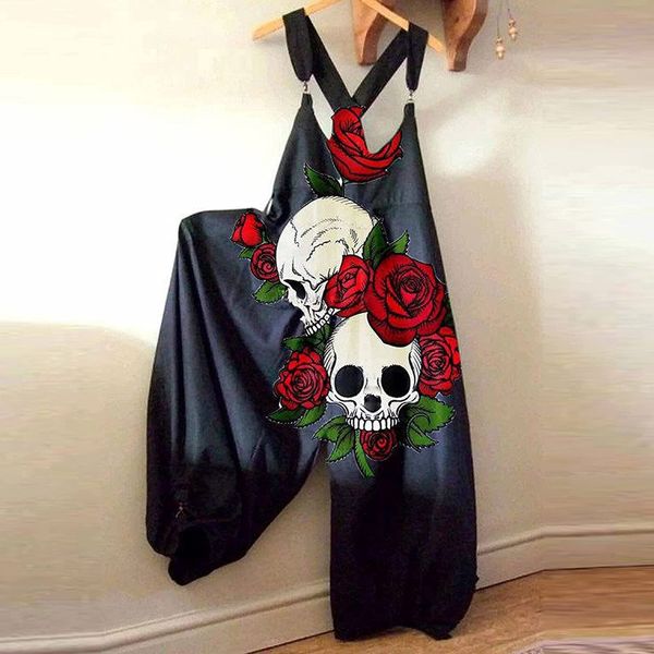 women's jumpsuits rompers jumpsuit women summer overalls fashion ethnic style retro halloween skull print suspenders jumpsuit pants tro, Black;white
women's jumpsuits rompers jumpsuit women summer overalls fashion ethnic style retro halloween skull print suspenders jumpsuit pants tro, Black;white