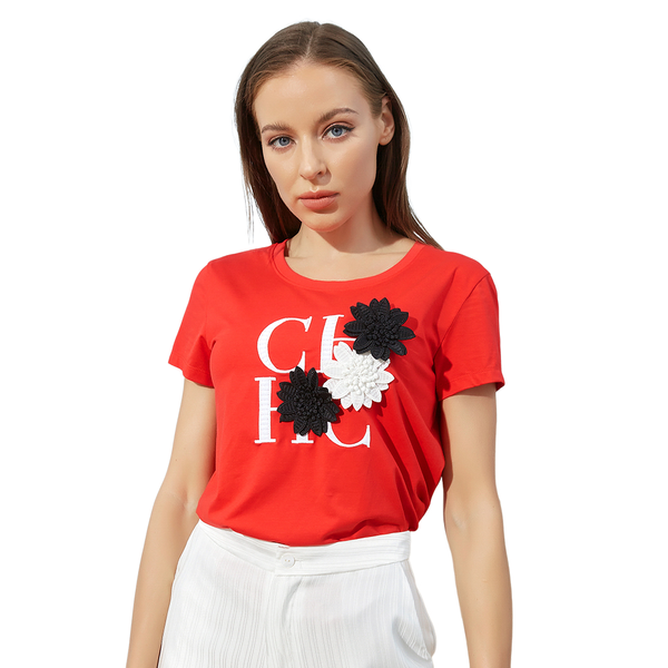 2023 women's summer t-shirt short sleeve t-shirt heavy industry embroidery women's fashion casual sports short sleeve, White
2023 women's summer t-shirt short sleeve t-shirt heavy industry embroidery women's fashion casual sports short sleeve, White