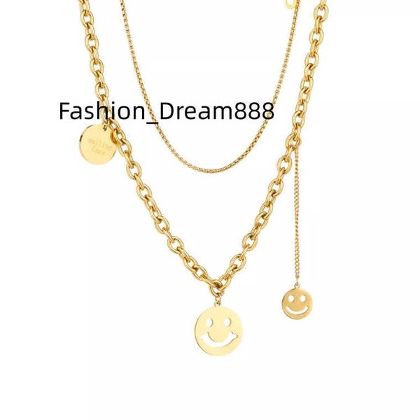 american moissanites smiling face round plate multi-layer stainless steel necklace 18k gold cold wind pendant tassel necklace, Silver
american moissanites smiling face round plate multi-layer stainless steel necklace 18k gold cold wind pendant tassel necklace, Silver