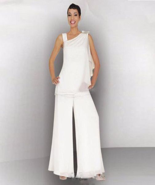 white chiffon elegant mother of the bride groom pant suit ruched crystal plus size women formal wedding guest dresses1343896, Black;red 
white chiffon elegant mother of the bride groom pant suit ruched crystal plus size women formal wedding guest dresses1343896, Black;red