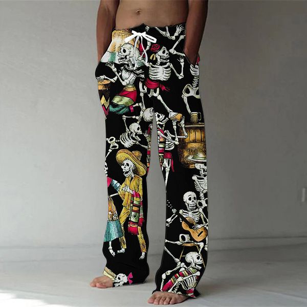 men's pants 2023 casual straight leg 3d printed harun drawstring design front pocket pattern comfortable 230630, Black
men's pants 2023 casual straight leg 3d printed harun drawstring design front pocket pattern comfortable 230630, Black
