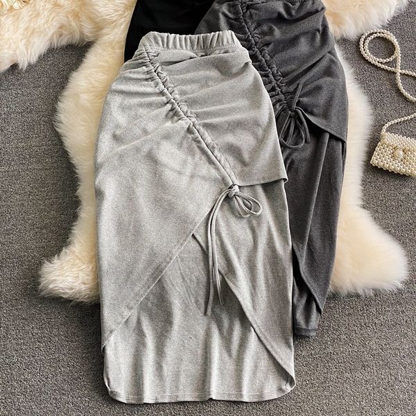 two piece dres elastic waist pencil skirt girls solid slim irregular draw string stretchy cotton skirts 230630, White
two piece dres elastic waist pencil skirt girls solid slim irregular draw string stretchy cotton skirts 230630, White
