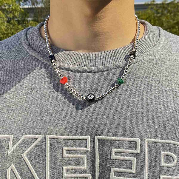 lucky number eight dice choker necklace for men boho small beads chain necklaces on the neck 2022 women's fashion jewelry collar l23062, Silver
lucky number eight dice choker necklace for men boho small beads chain necklaces on the neck 2022 women's fashion jewelry collar l23062, Silver