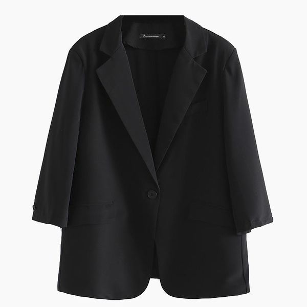 coats plus size blazer women clothing three quarter sleeve polyester tailored collar casual pockets solid loose summer thin suit, Black
coats plus size blazer women clothing three quarter sleeve polyester tailored collar casual pockets solid loose summer thin suit, Black