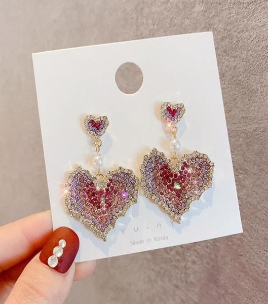 advanced sense crystal heart eardrop dangle earrings exaggerated fashion design of earpiece pendientes grandes mujer chandelier3553638, Silver
advanced sense crystal heart eardrop dangle earrings exaggerated fashion design of earpiece pendientes grandes mujer chandelier3553638, Silver