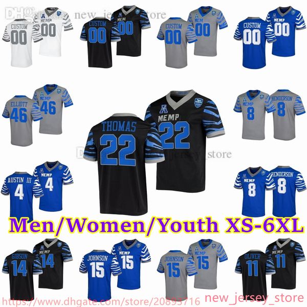 custom xs-6xl ncaa memphis tigers football stitched jerseys 86 caden prieskorn 3 brady white 19 kenneth gainwell 1 tony pollard 18 eddie lew, Black
custom xs-6xl ncaa memphis tigers football stitched jerseys 86 caden prieskorn 3 brady white 19 kenneth gainwell 1 tony pollard 18 eddie lew, Black