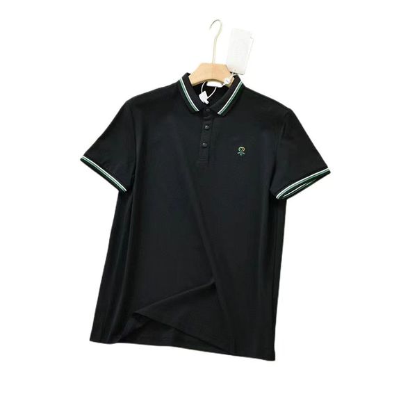 men's short-sleeved fashion casual luxury brand designer quick dry breathable soft comfortable working temperament lapel polo shirt, White;black
men's short-sleeved fashion casual luxury brand designer quick dry breathable soft comfortable working temperament lapel polo shirt, White;black