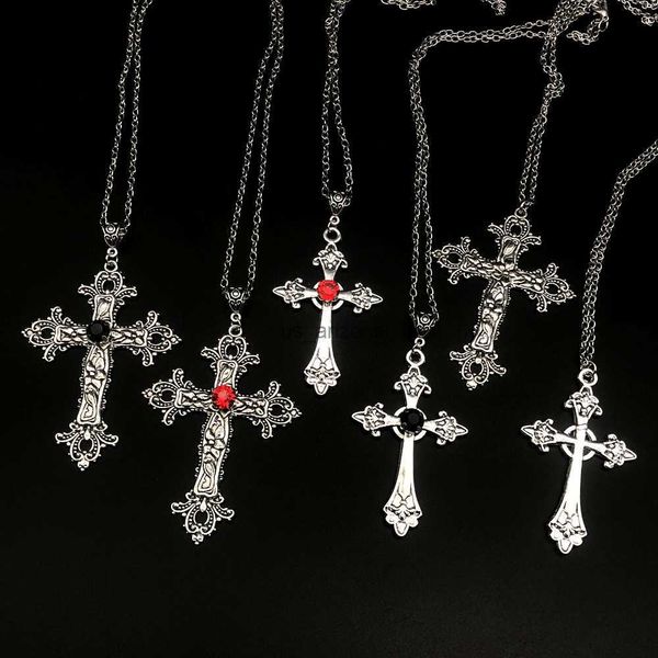 large detailed cross drill pendant jewel necklace silver color tone gothic punk fashion charm statement women gift(red l230620
large detailed cross drill pendant jewel necklace silver color tone gothic punk fashion charm statement women gift(red l230620