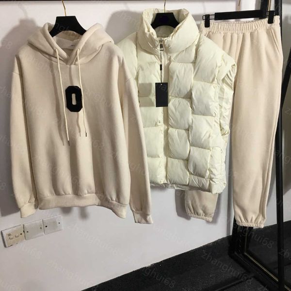 23ss womens designer clothing thermal suit plaid woven padded waistcoat letter long-sleeved hoodie with fleece hoodie fleece casual pants se, Gray
23ss womens designer clothing thermal suit plaid woven padded waistcoat letter long-sleeved hoodie with fleece hoodie fleece casual pants se, Gray