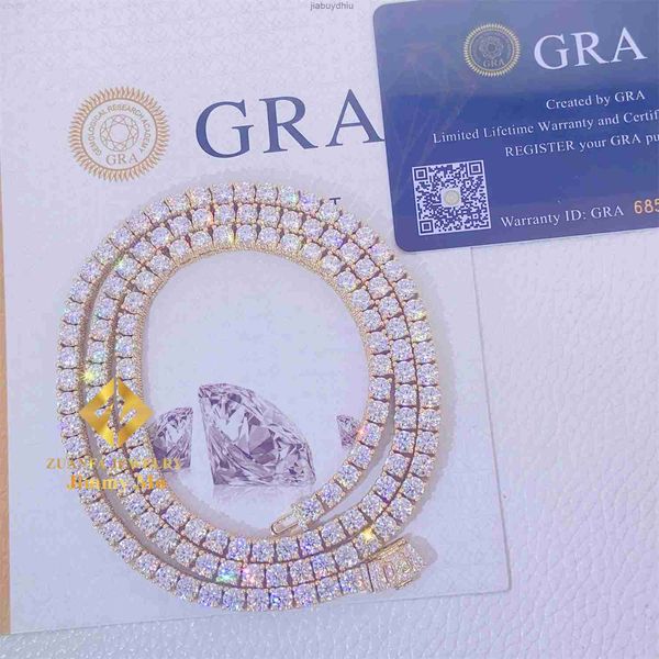 2024 fashion customized 10k real yellow gold iced out jewelry hip hop chain gra certificates 4mm vvs moissanite cluster tennis necklace, Silver
2024 fashion customized 10k real yellow gold iced out jewelry hip hop chain gra certificates 4mm vvs moissanite cluster tennis necklace, Silver