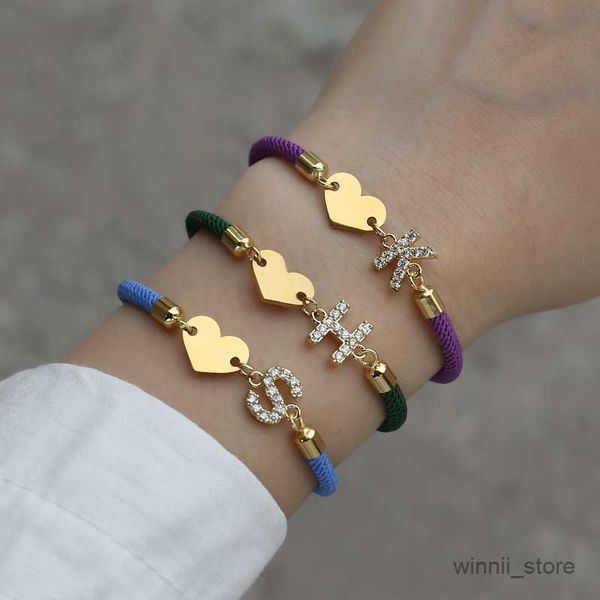 charm bracelets new trendy initial letter women bracelet stainless steel heart charm adjustable bracelet for women jewelry gift r230701, Golden;silver
charm bracelets new trendy initial letter women bracelet stainless steel heart charm adjustable bracelet for women jewelry gift r230701, Golden;silver