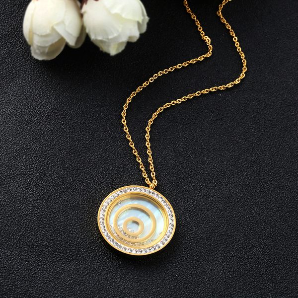 women's collarbone necklace with gold and glass pendant with diamond, Silver