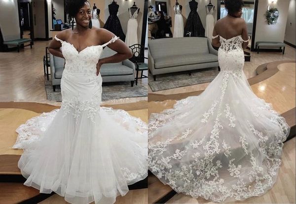amazing plus size african wedding dress mermaid off shoulders tulle applique hollow back court train modest bridal gowns4517966, White
amazing plus size african wedding dress mermaid off shoulders tulle applique hollow back court train modest bridal gowns4517966, White