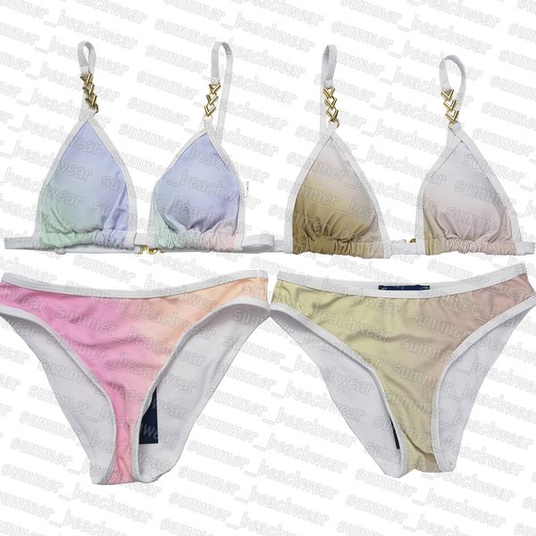gradient color bikini set women split swimsuit letters printed bathing suit summer breathable beachwear, White;black
gradient color bikini set women split swimsuit letters printed bathing suit summer breathable beachwear, White;black